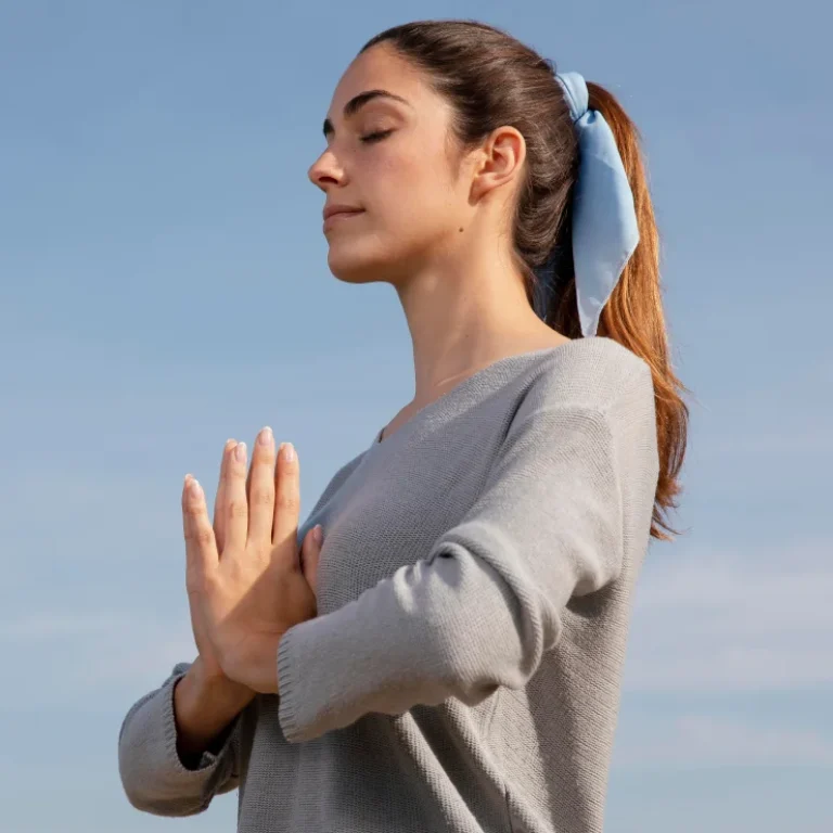 woman meditating